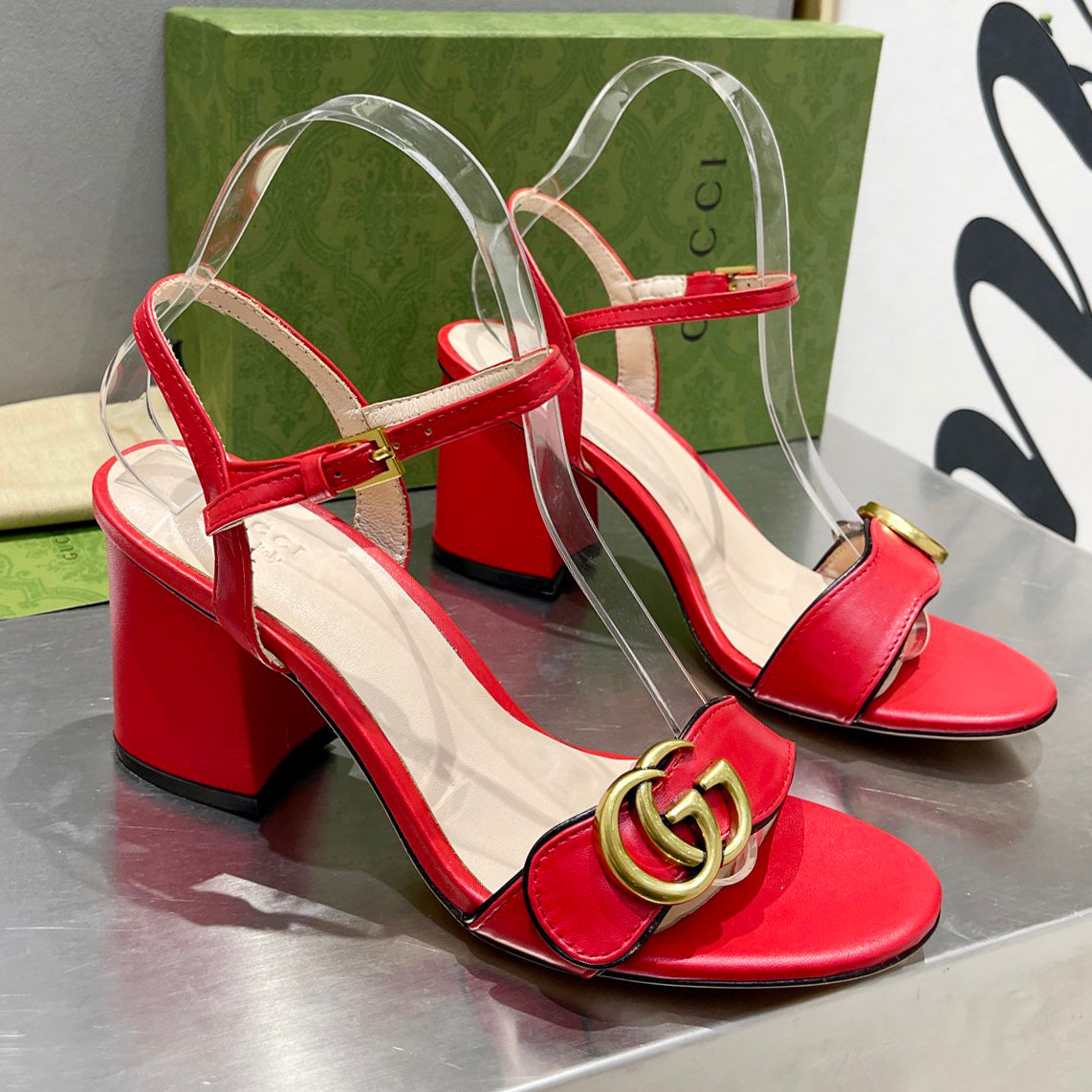 Classic G Logo 7cm 10.5cm high heel sandals XC16060701