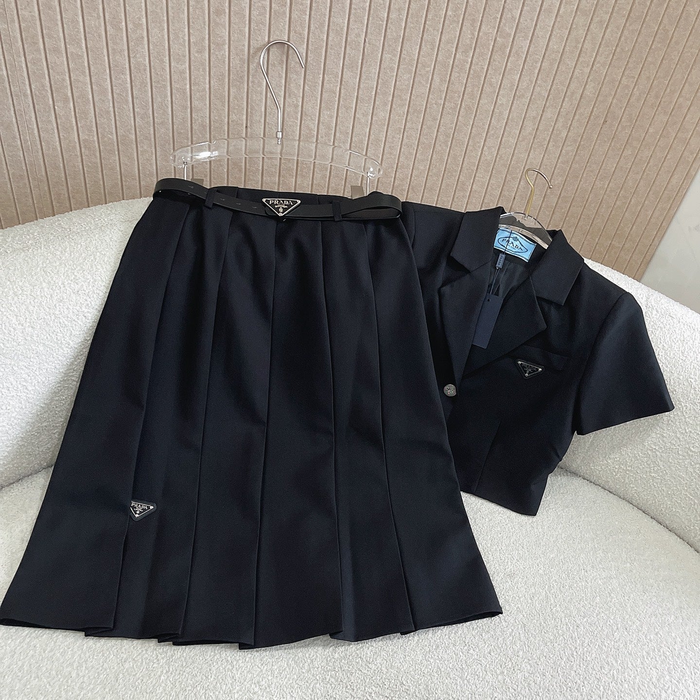 PR Suit style short jacket with high waist skirt suit 1825052001