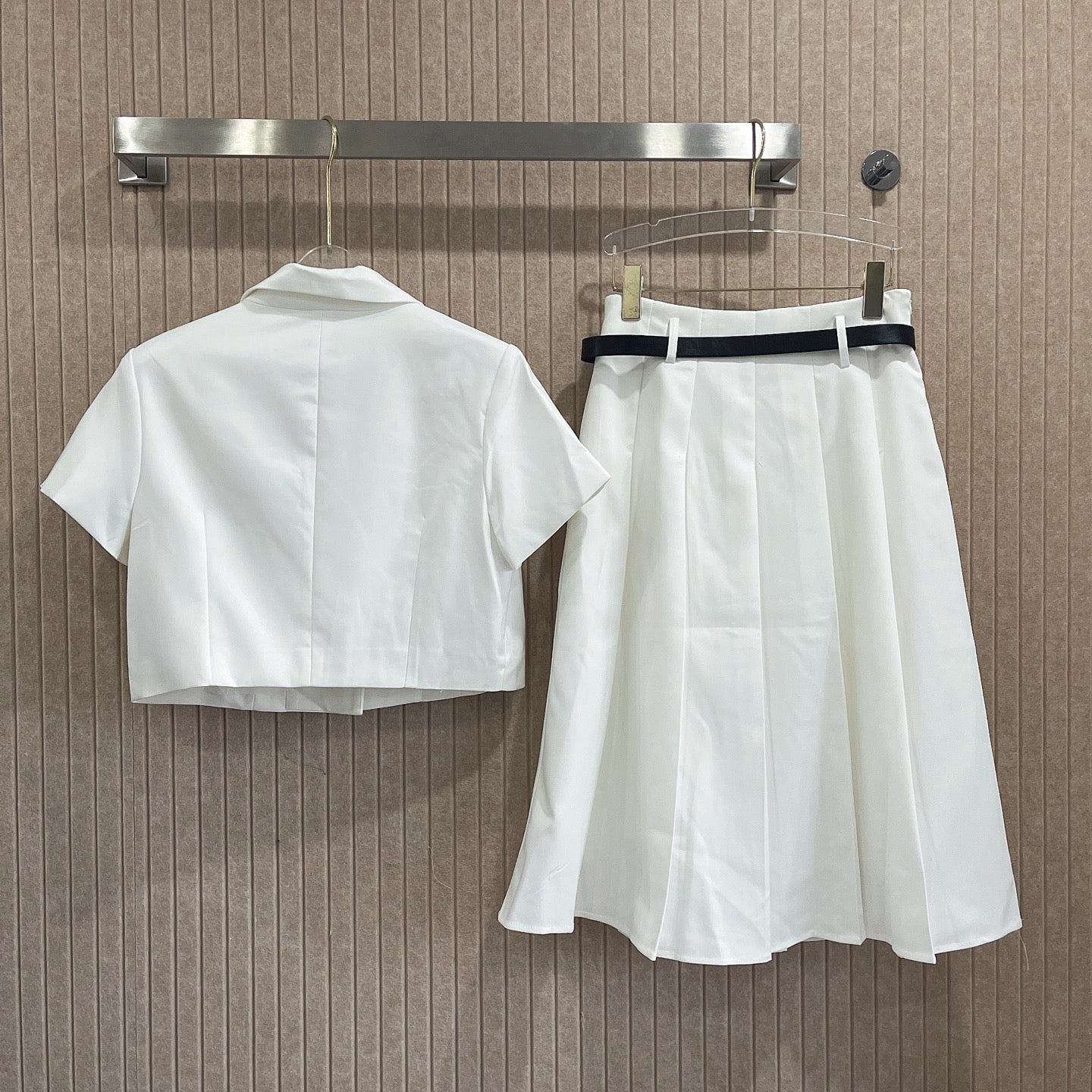 PR Suit style short jacket with high waist skirt suit 1825052001