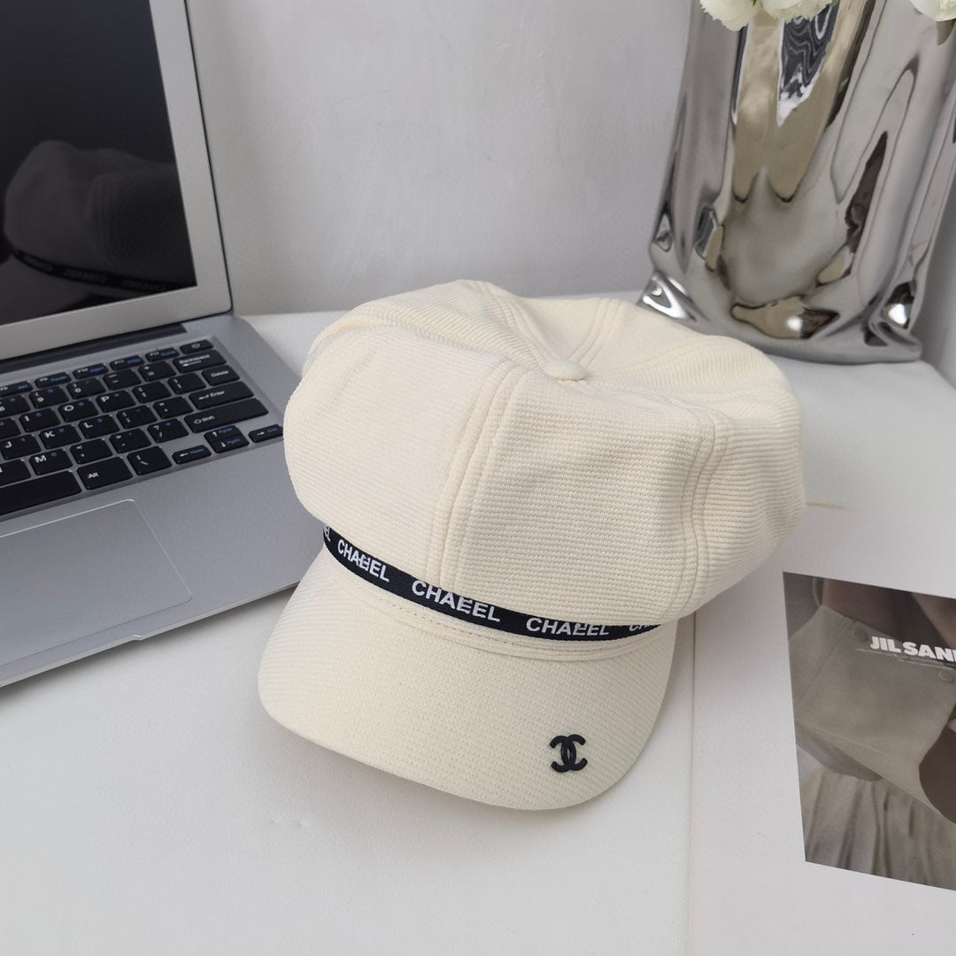 Breathable linen all-season beret octagonal hat XC16062501