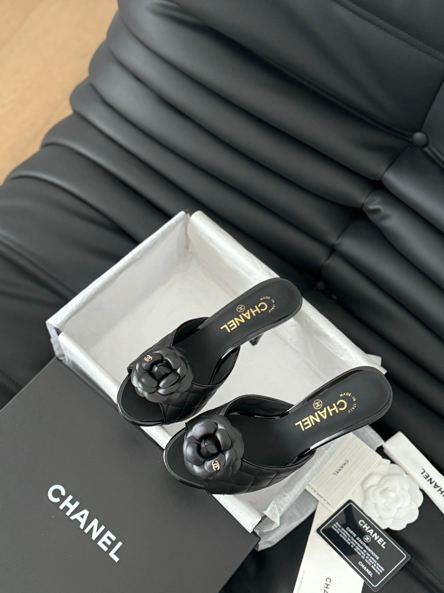 CNL 24SS camellia high heel slippers 0724042708