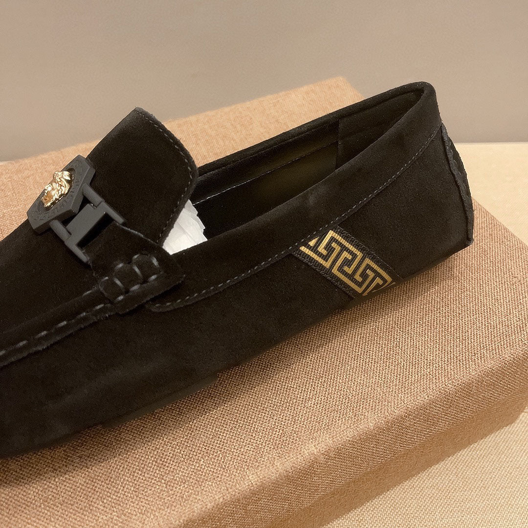 VS Medusa Velvet Leather Driver Shoes 1824091902