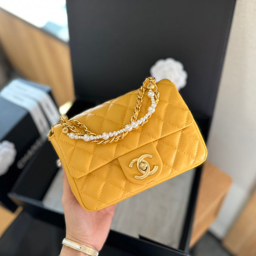 Cute pearl square fat bag 1824032204