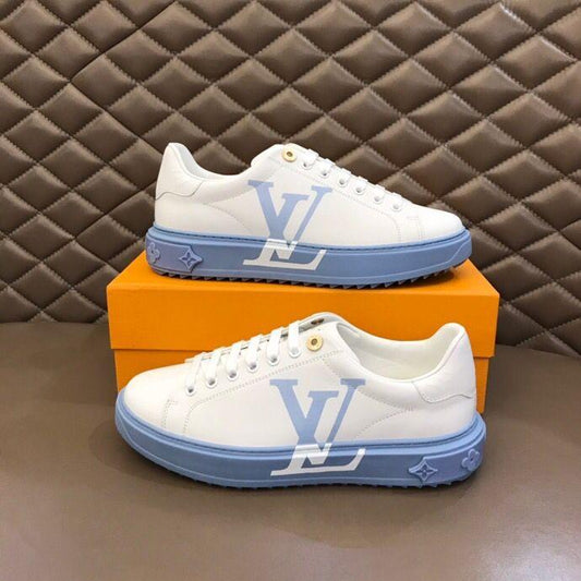 Light blue and white with luxurious fashion sneakers