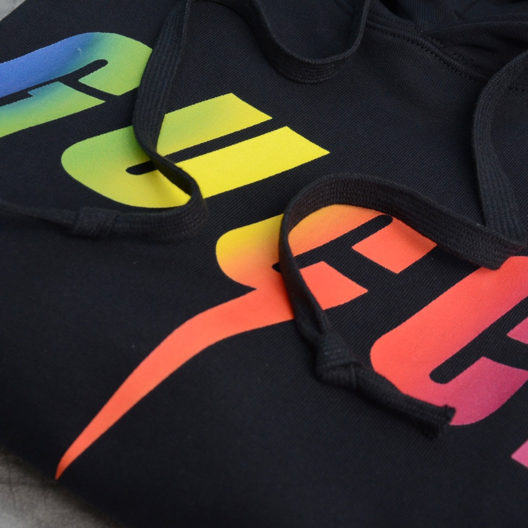 Classic colorful lightning print hooded sweatshirt XC0823091908