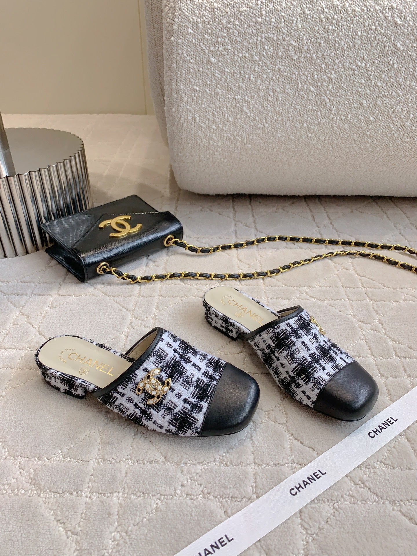 CHA High heel mule slippers (Heel 5.5/2.5CM) 1825022815