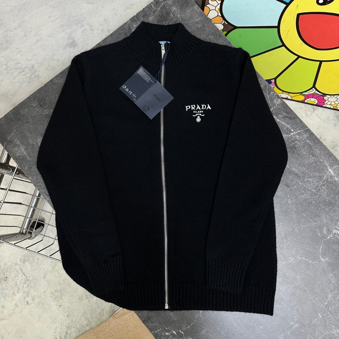 PR Men's embroidered knitted jacket 24120201