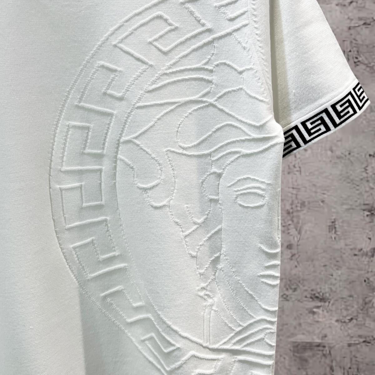 Summer round neck short sleeve knitted T-shirt 1824050701