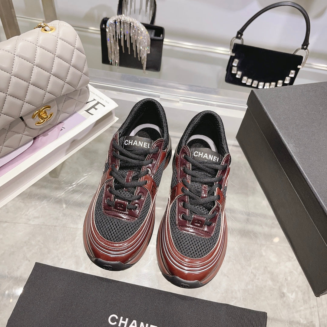 Plaid Wool Stitching Casual Sneakers XC0823081404