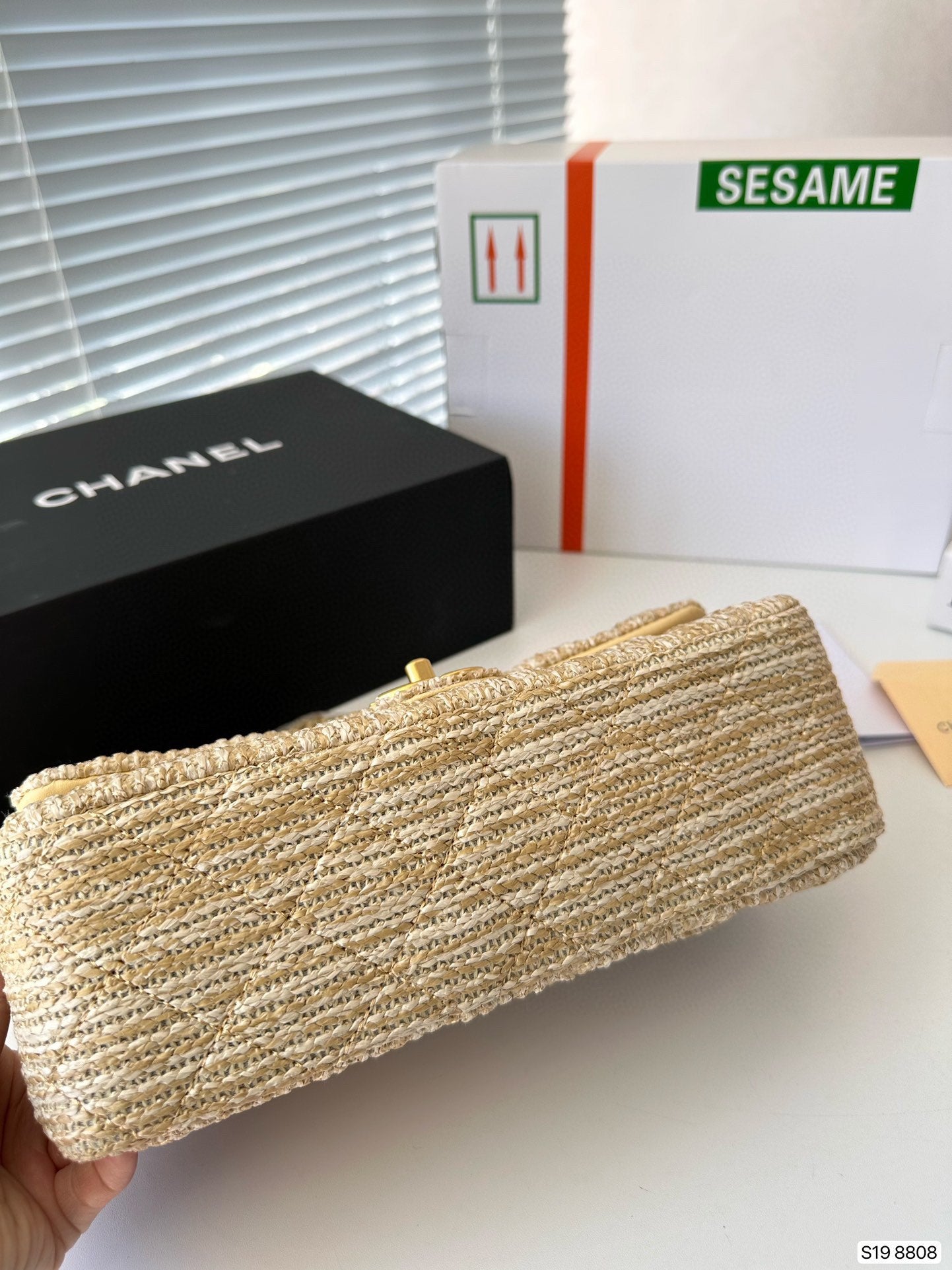 CNL summer woven rhombus bag 0724041125