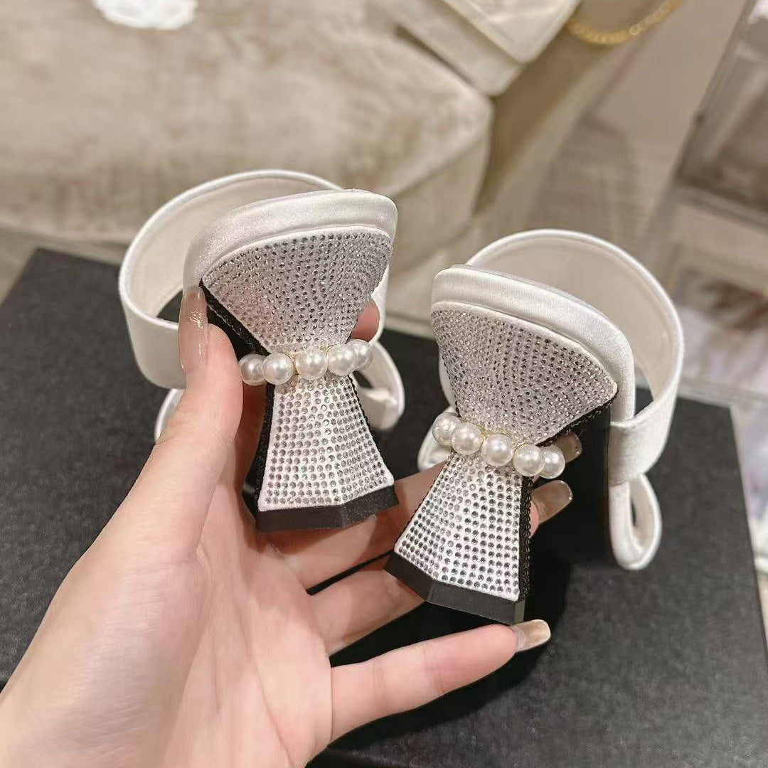 CNL Mary Jane exquisite pearl hot diamond combination high heels 1824061802