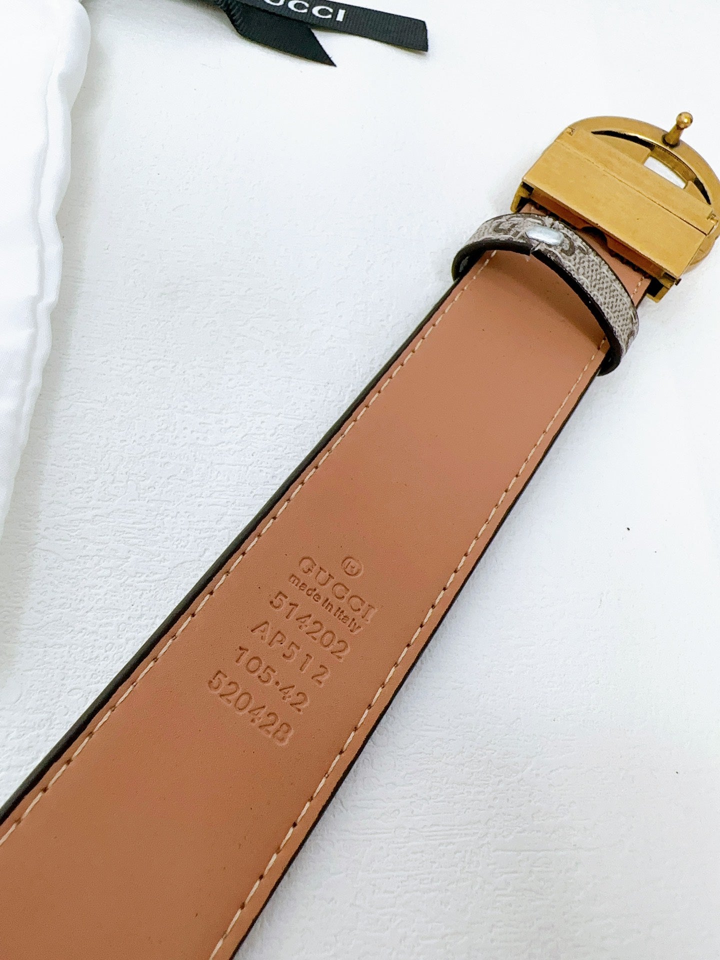 Presbyopic Bronze Double G Belt XC0823101303