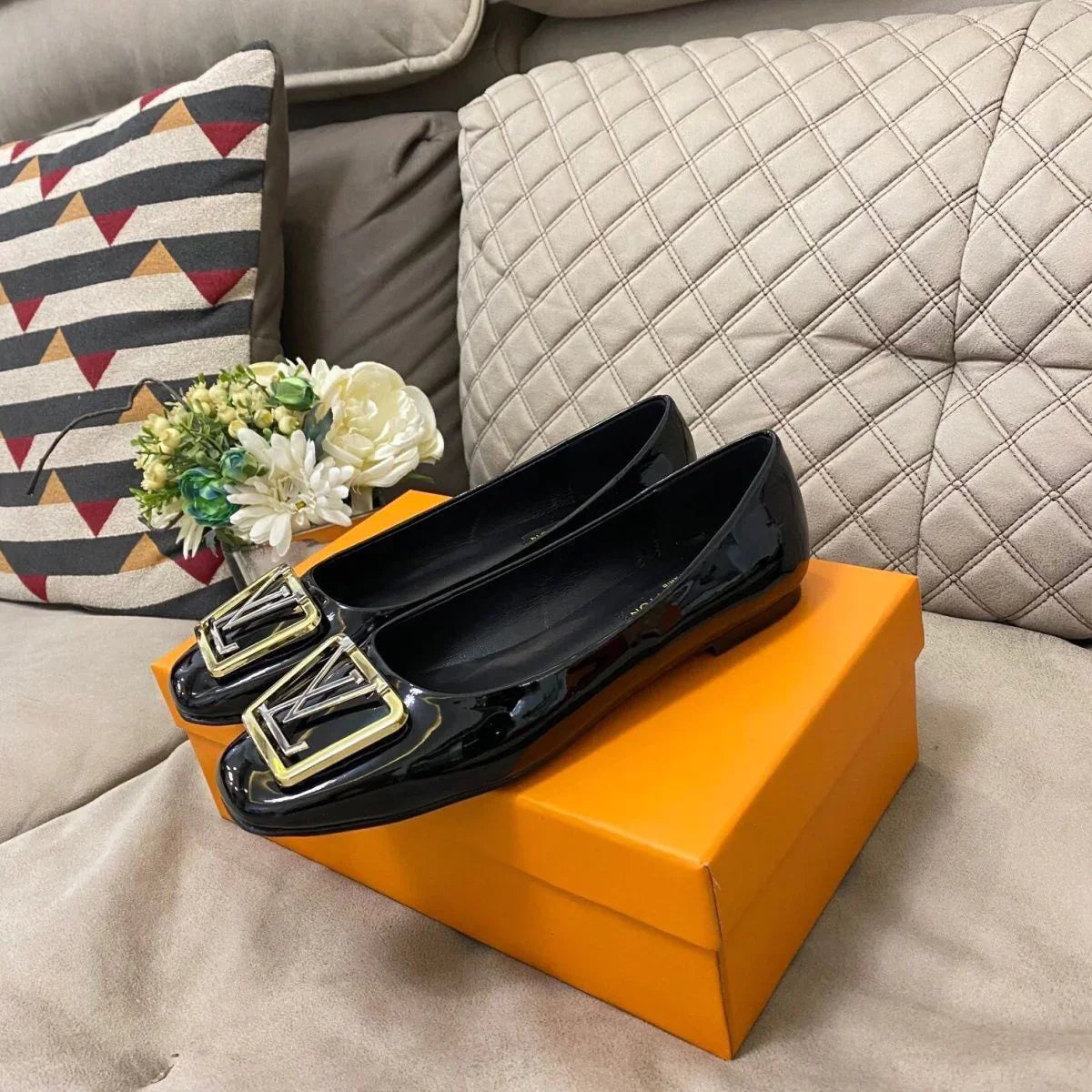 Low-top Shallow-top Square Toe Shoes Women's All-match shoesPD052024011706