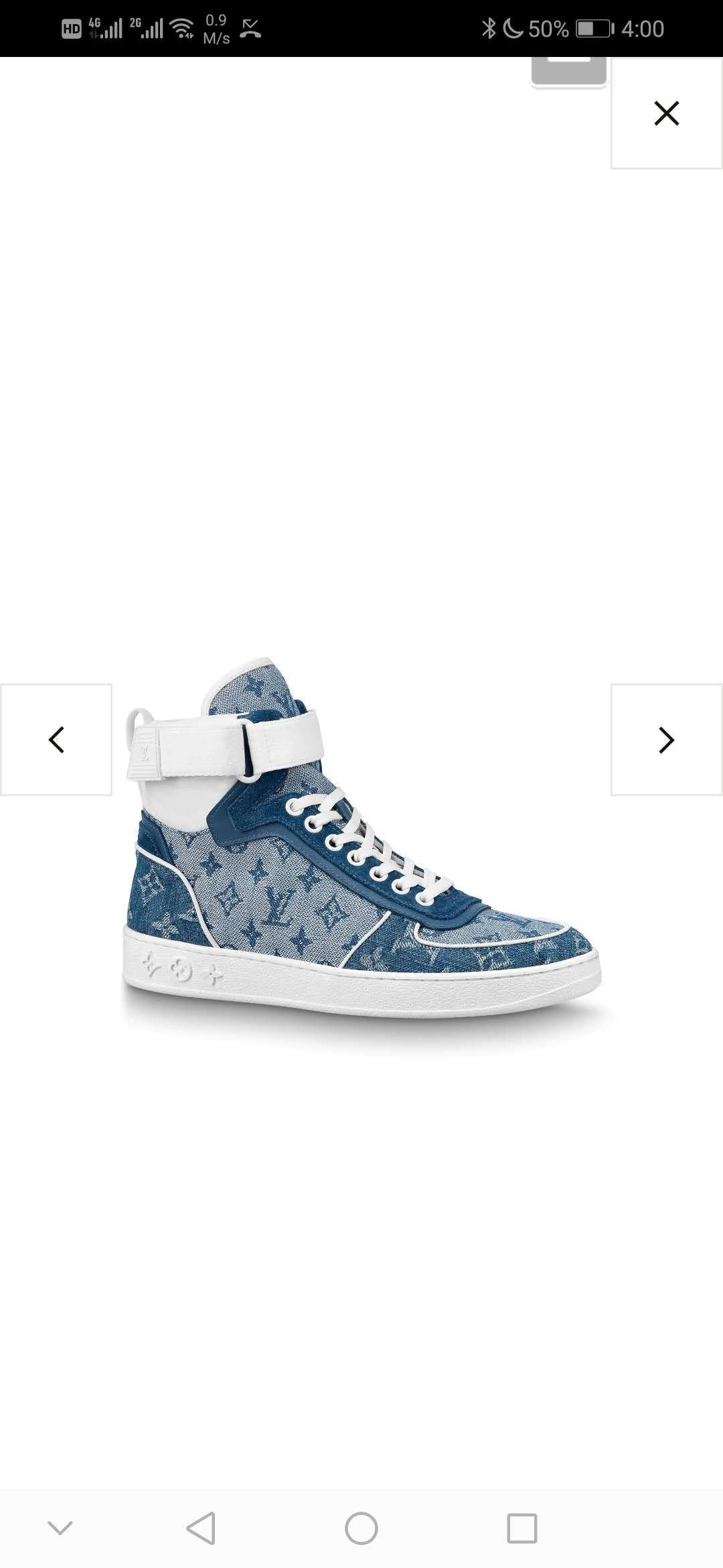 LV Denim leather high-top sneaker 1825052102