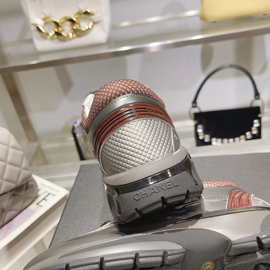 Plaid Wool Stitching Casual Sneakers XC0823081401