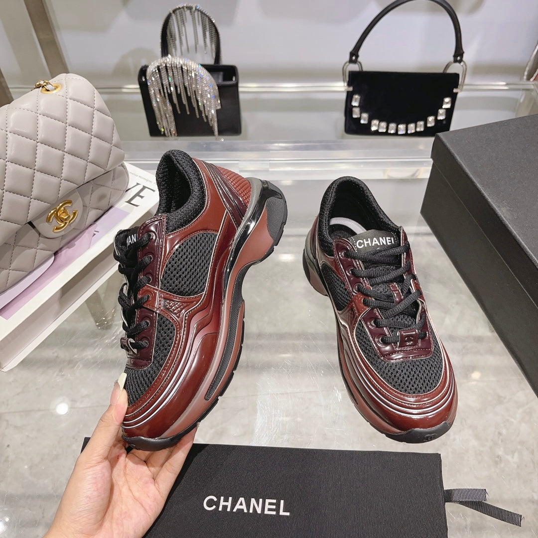 Plaid Wool Stitching Casual Sneakers XC0823081404