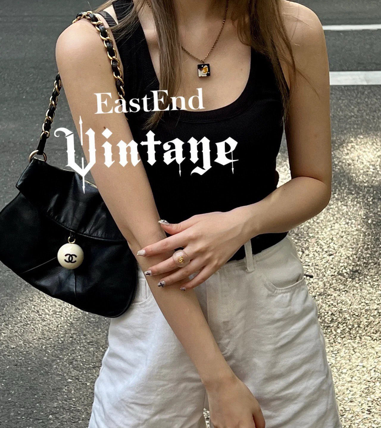 Vintage chocolate ball chain hobo bag 1824040706