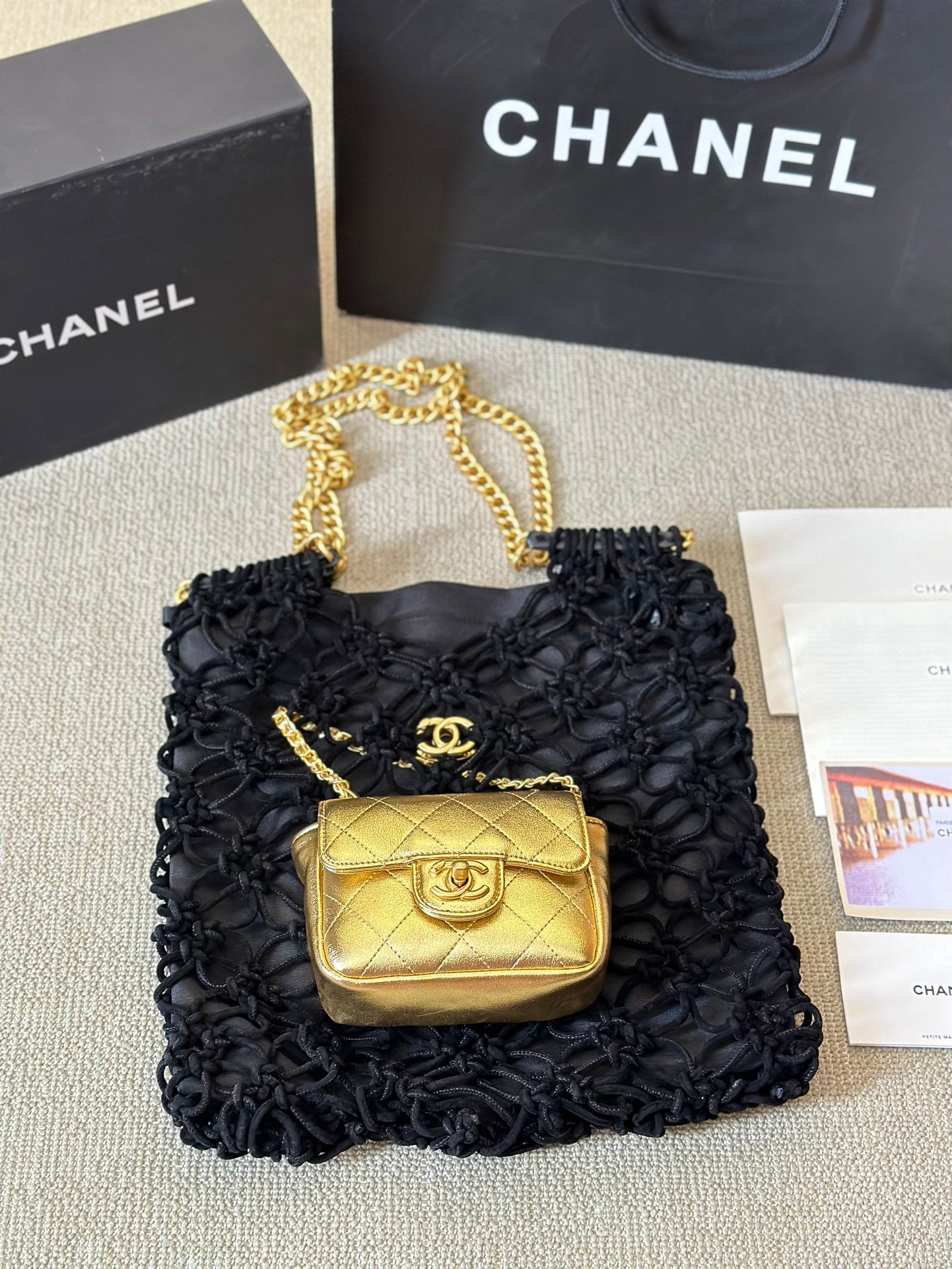 CNL 21A Velvet Net Bag with Letters 0724090401