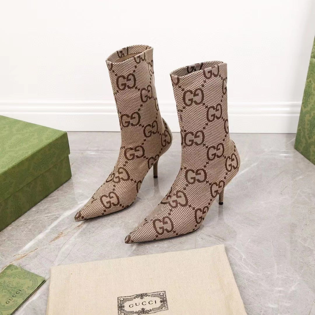 G Brown Ankle Boots Mide Heel Boots Short Boots Boots Women's Boots