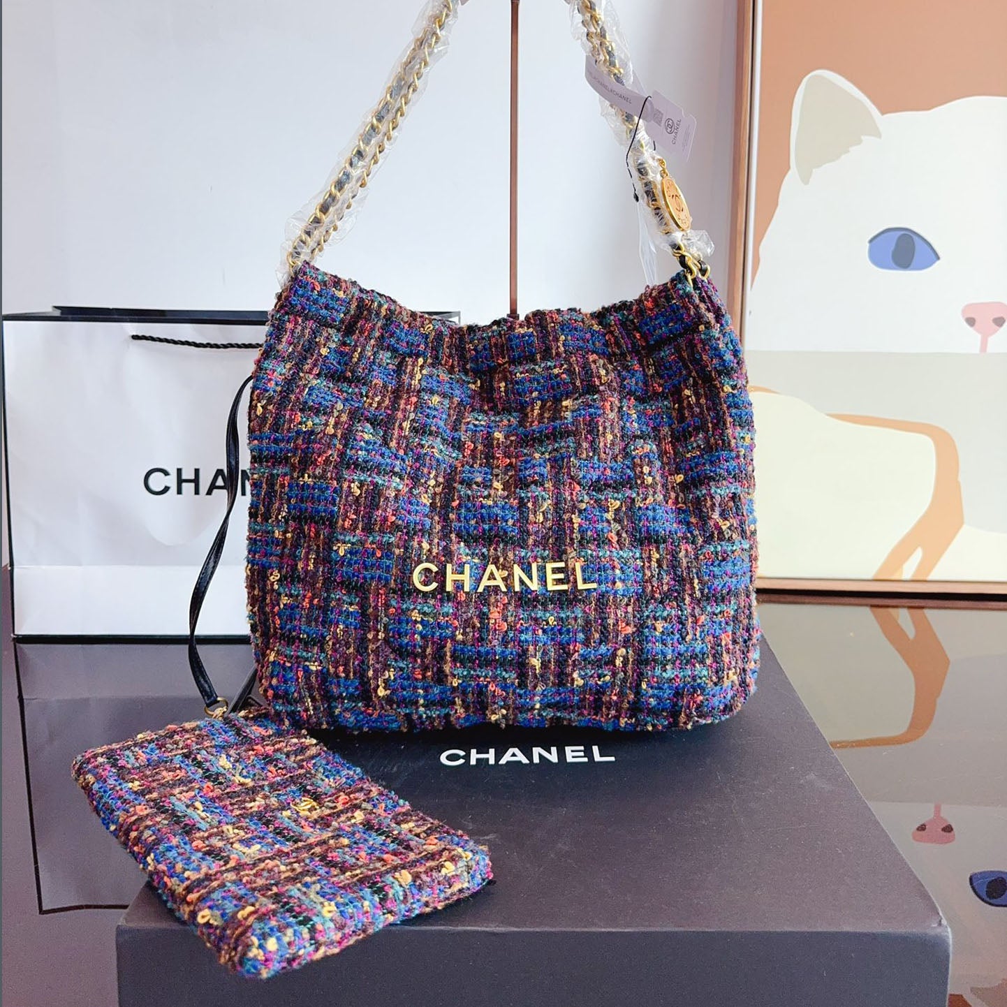 CHL 24 Autumn and Winter Woolen Series New Style Chain Bag XC24092506