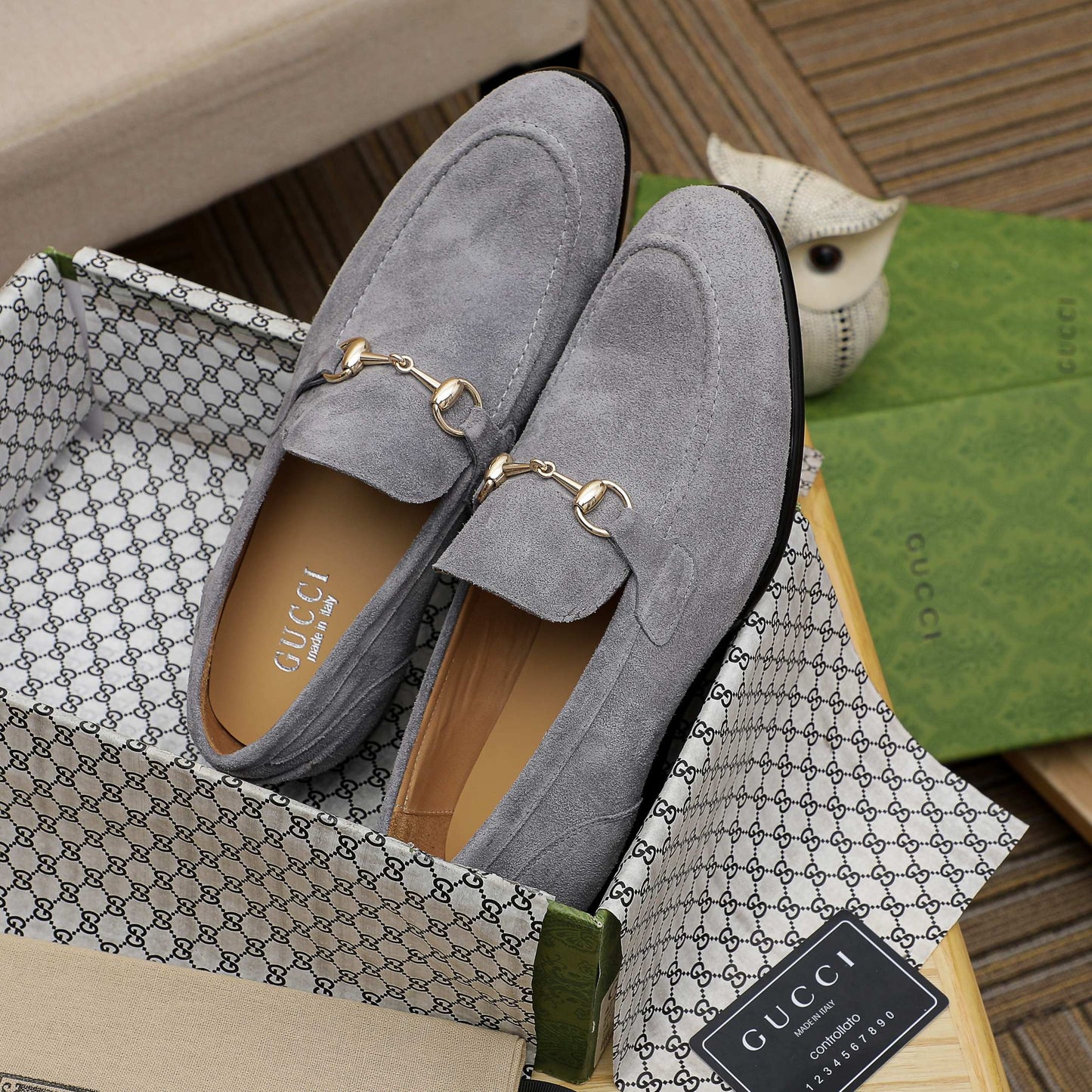 GG Horsebit suede loafers 1825070202