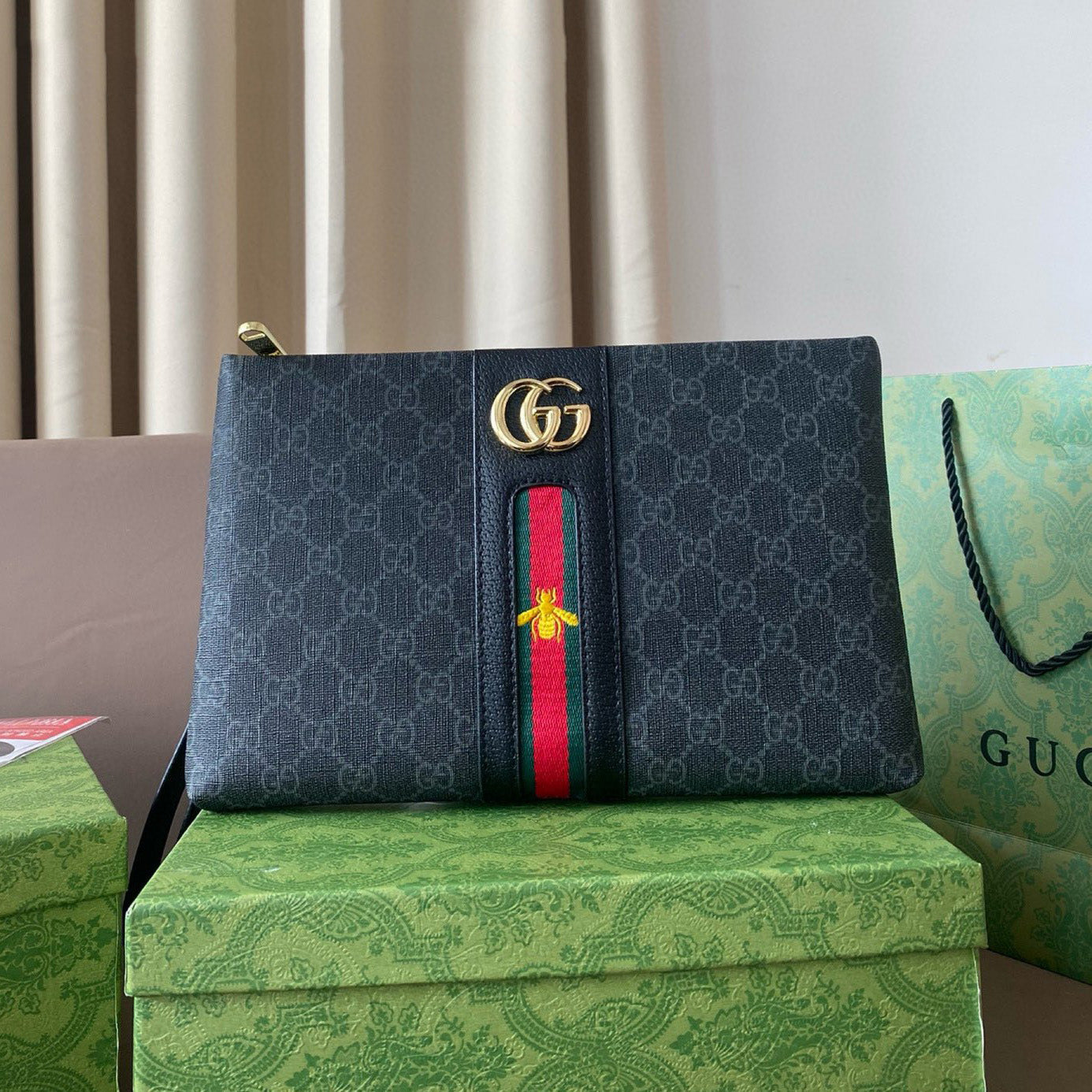 G print men's clutch bag 1824062602