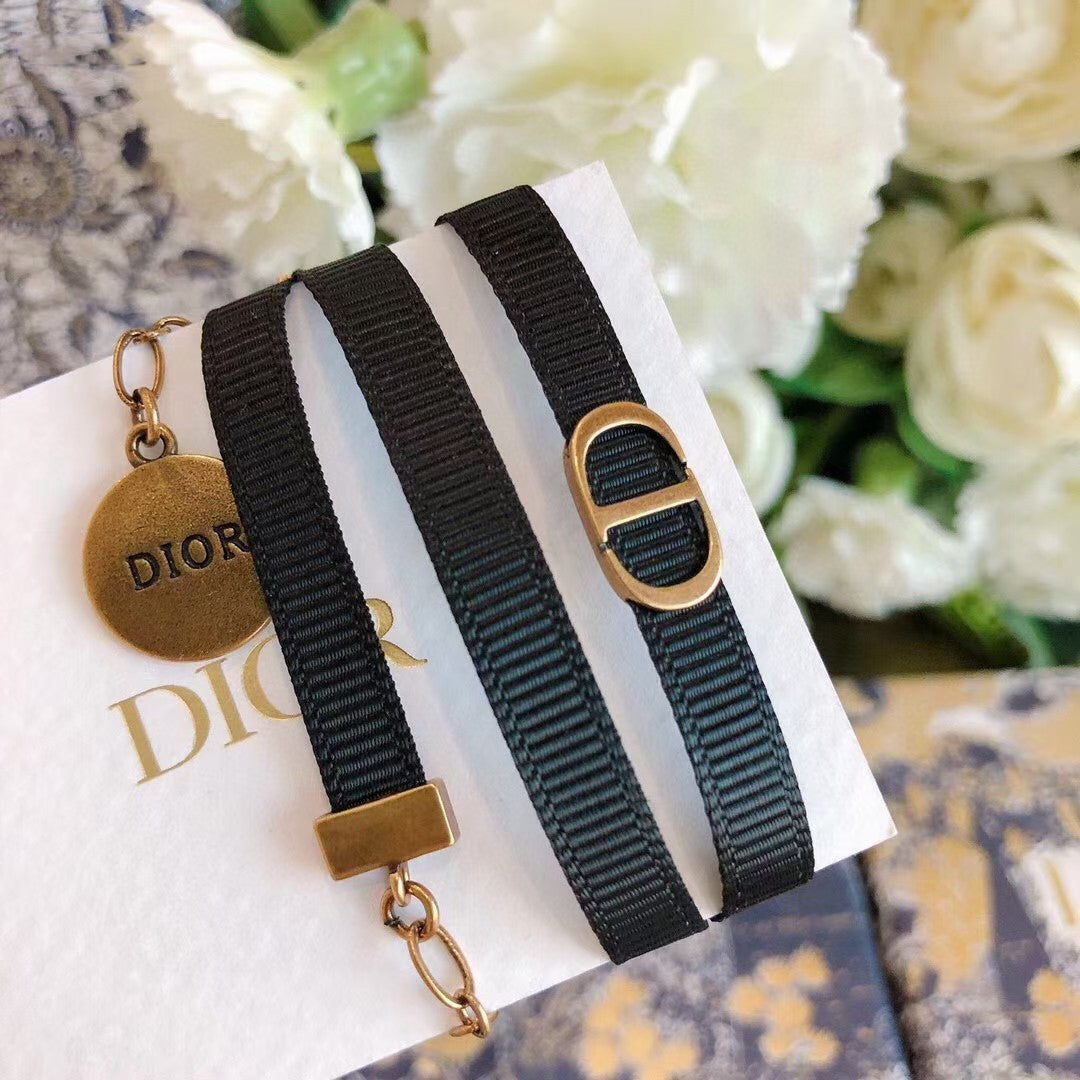 Choker CD Black Web Necklace Necklace XC1623071708