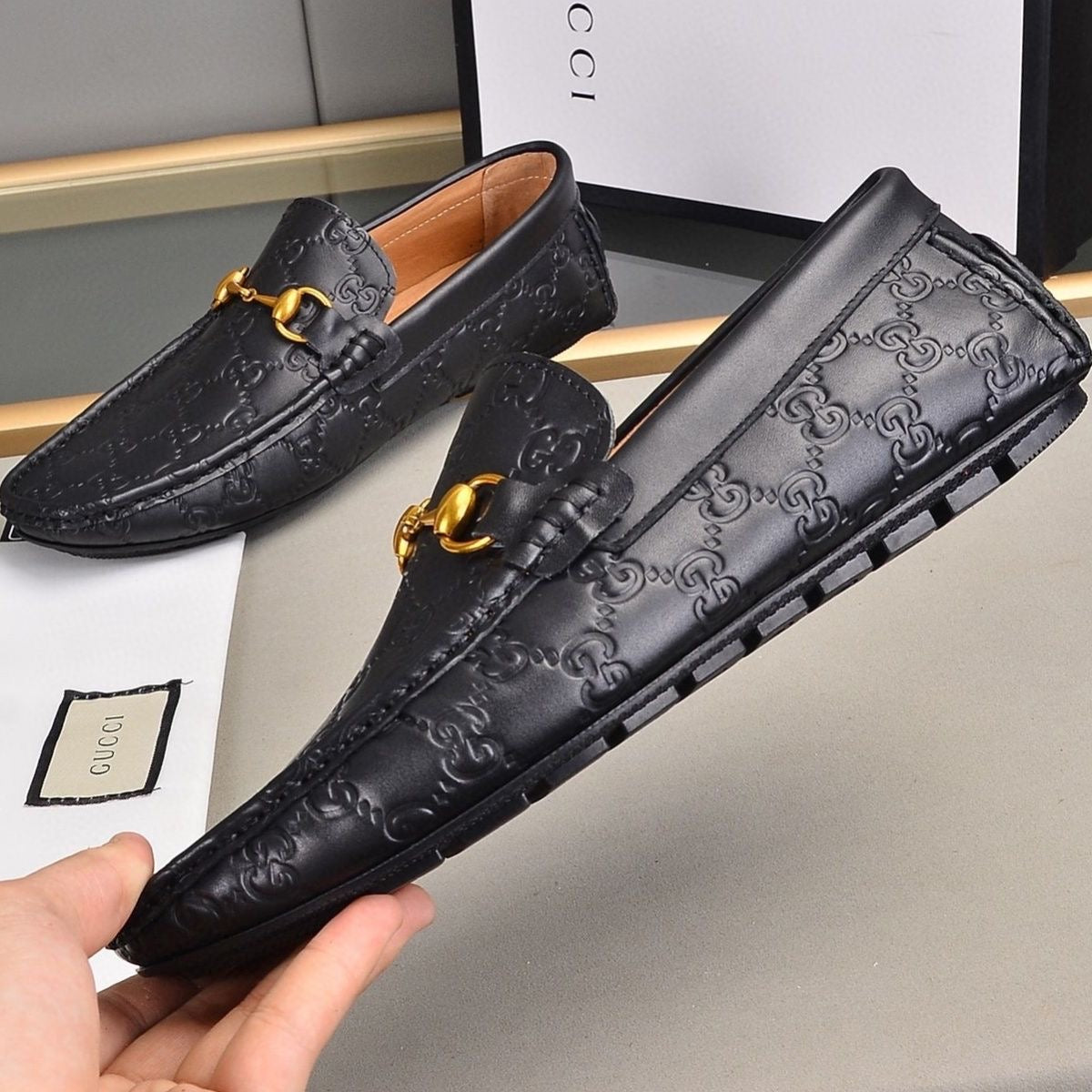 Men's embossed loafers 1824053102