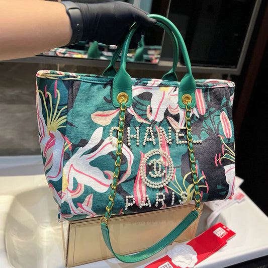 New versatile floral pearl beach bag 1024071216