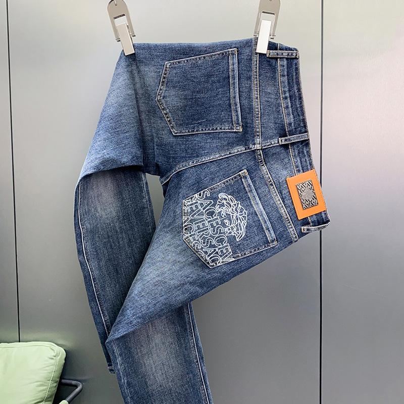 High Quality Print All-Match Stretch Slim Straight Pants 1024070113