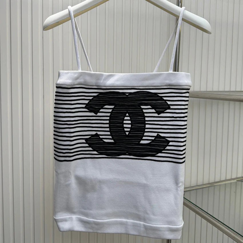 Stylish ribbed cotton knit suspender belt 1024052712