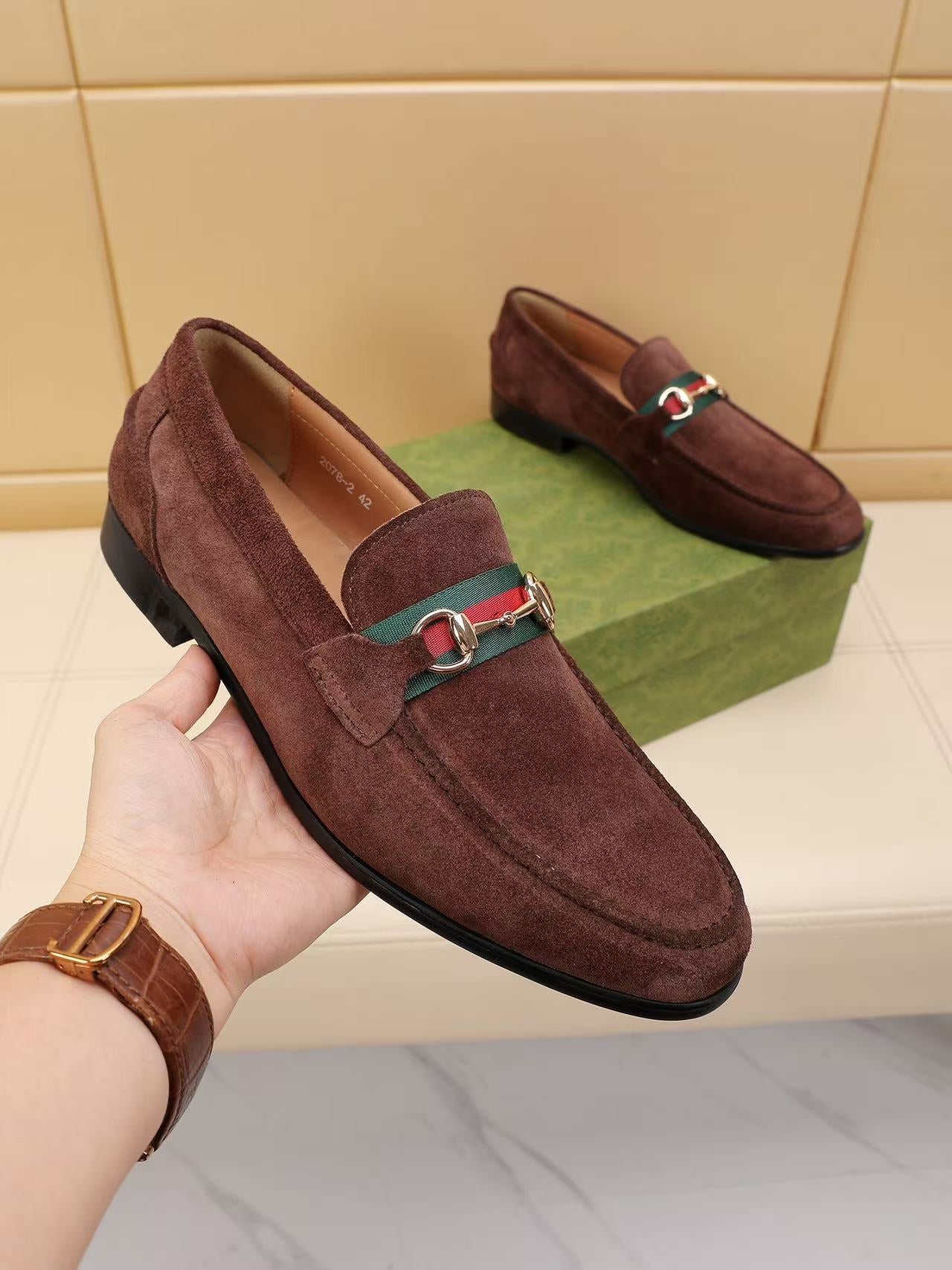 GG Horsebit suede loafers 1825070203