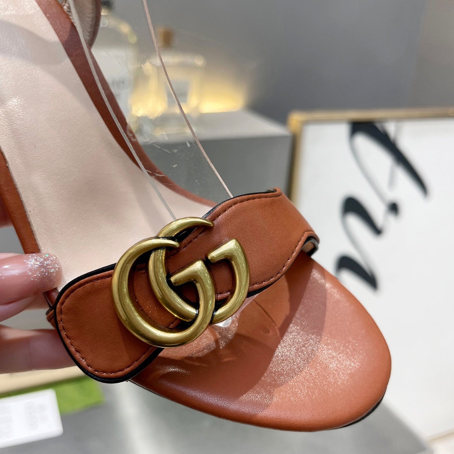 Classic G Logo 7cm 10.5cm high heel sandals XC16060701