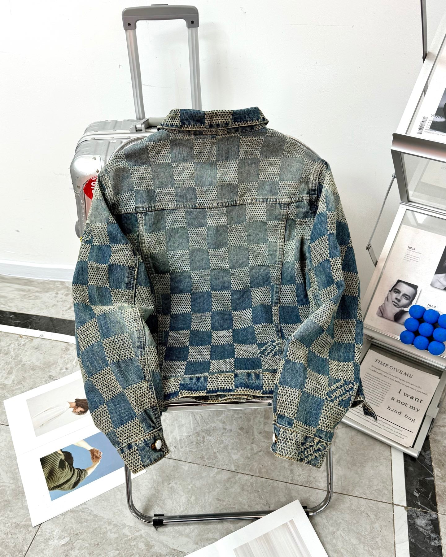 LV Plaid denim jacket 1825022819
