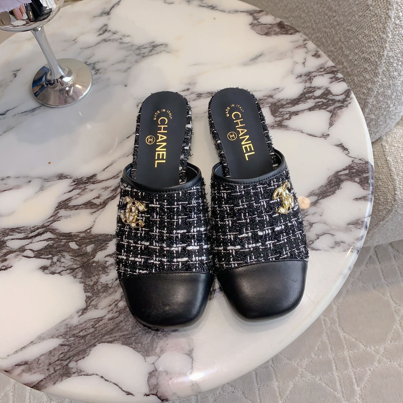 CHA High heel mule slippers (Heel 5.5/2.5CM) 1825022815