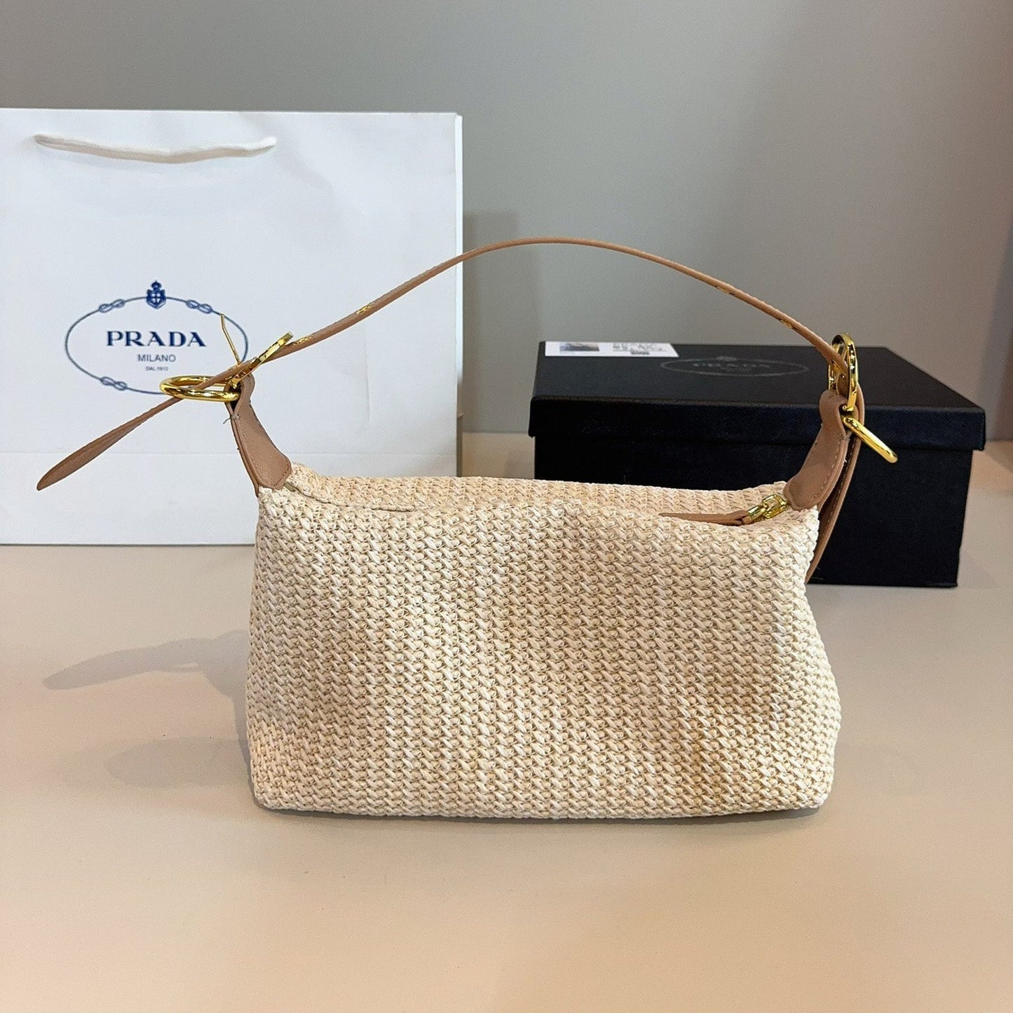 PR Straw underarm bag 1825070302