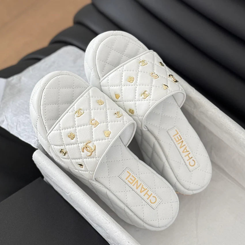 Luxury plaid versatile thick sole slope and cool mop 1024070911