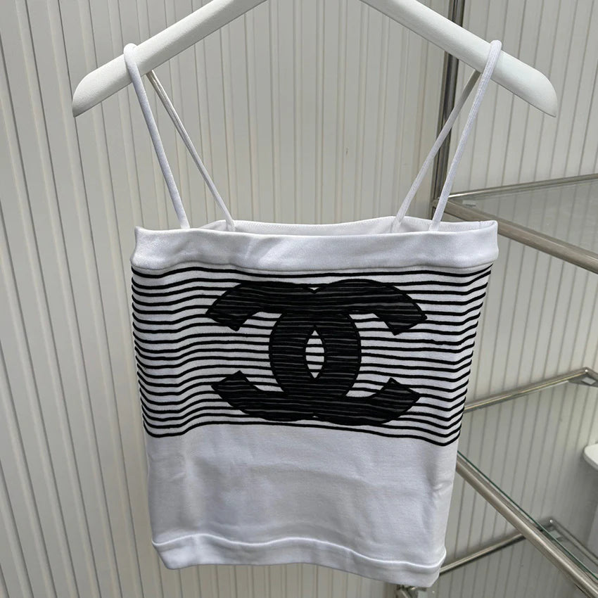 Stylish ribbed cotton knit suspender belt 1024052712