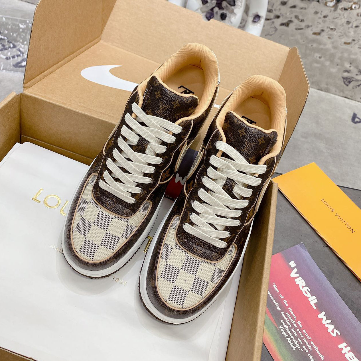 Brown V& Jointly Signed Sneakers