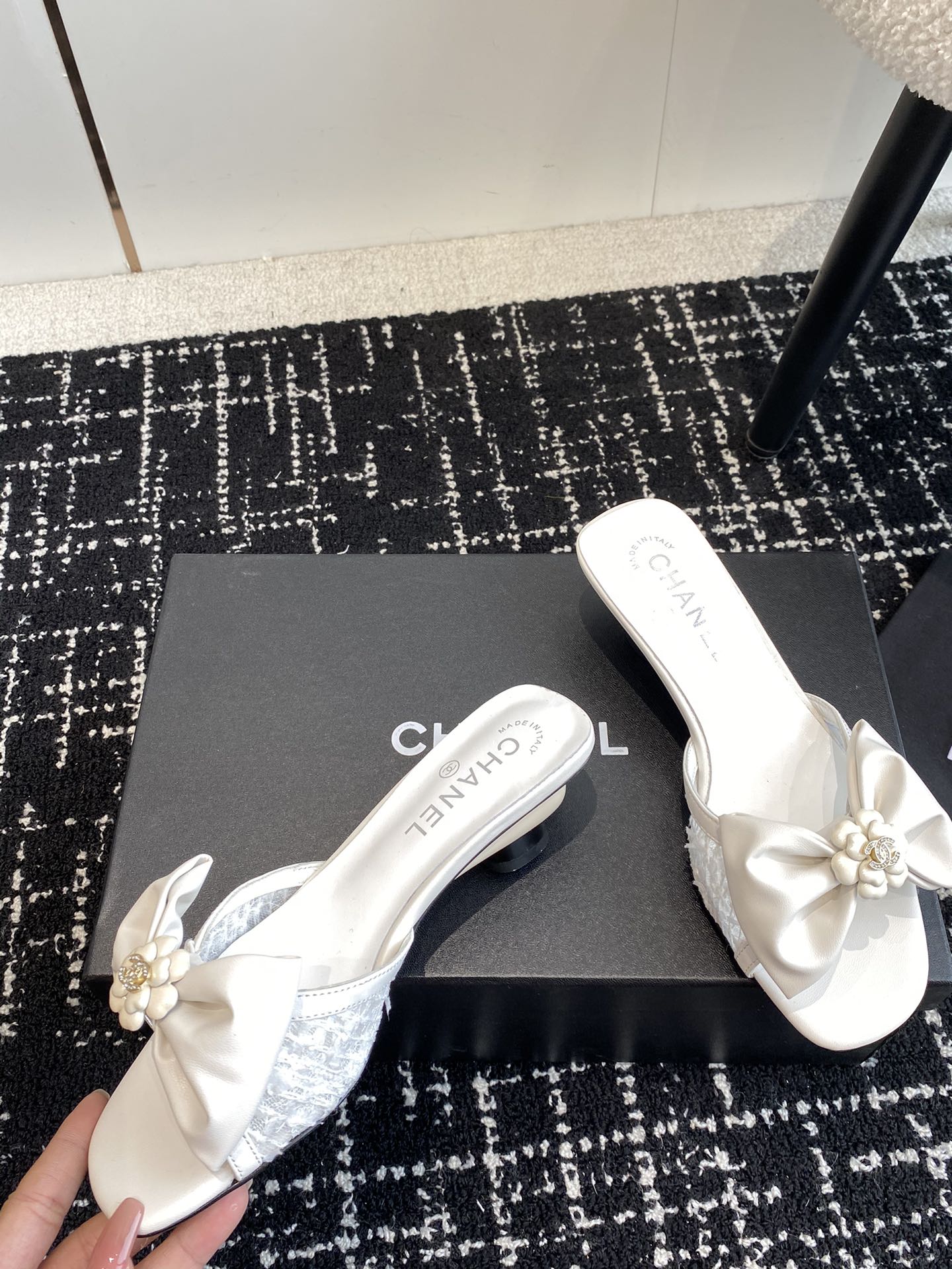 CNL 24SS bow low heel slippers 0724042706