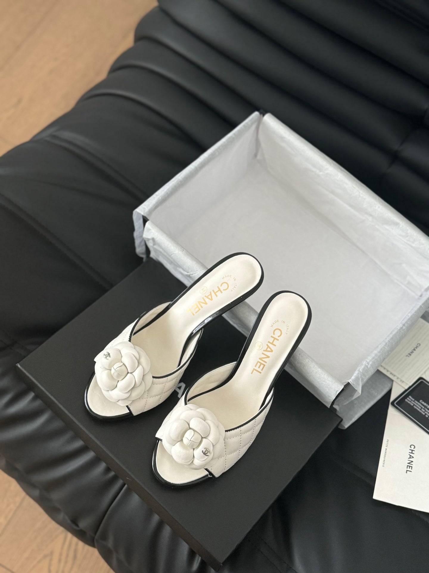 CNL 24SS camellia high heel slippers 0724042708