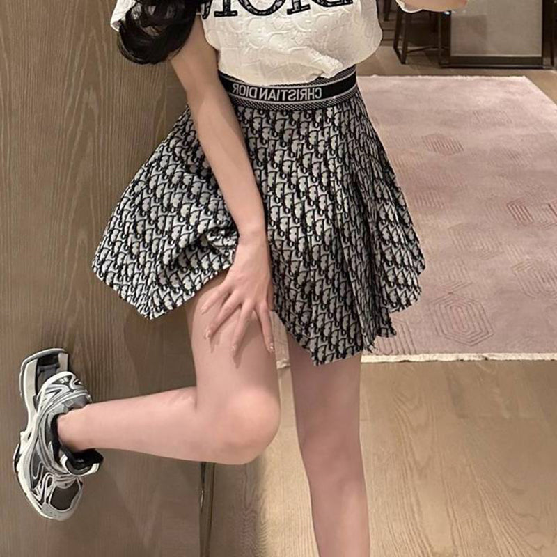 Fashion printed pleated skirt PD10060658