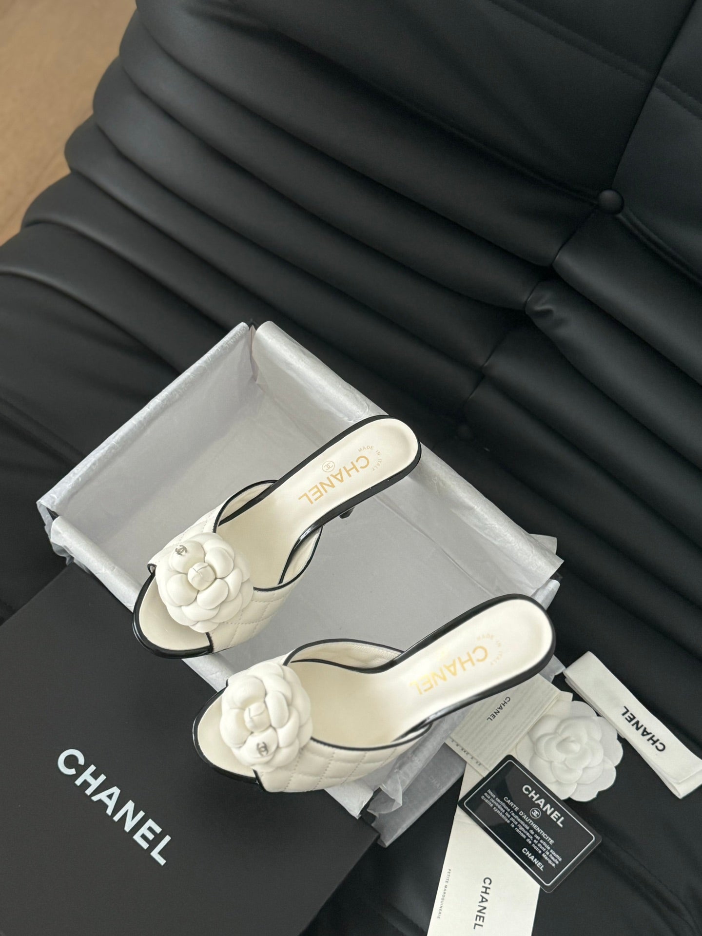 CNL 24SS camellia high heel slippers 0724042708