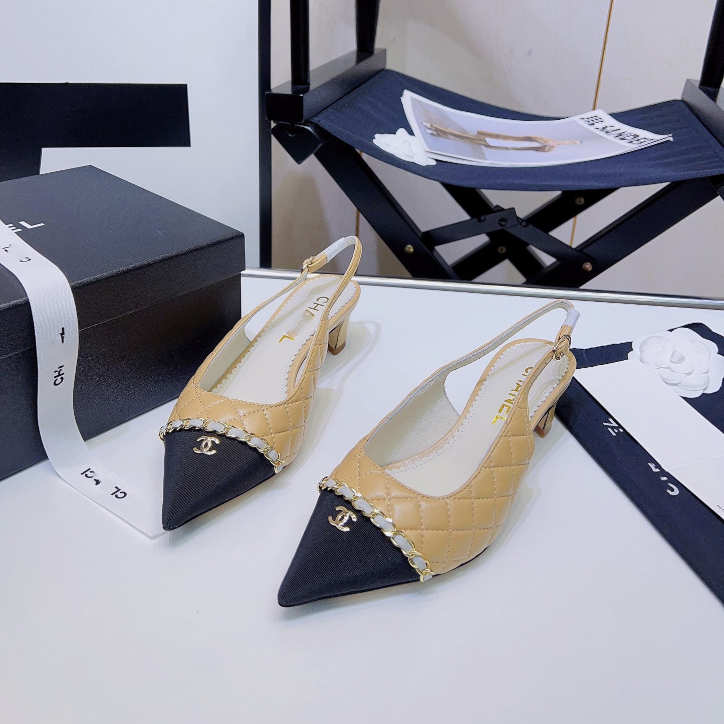 Pointed toe rhombus chain small high heel sandals XC16062303