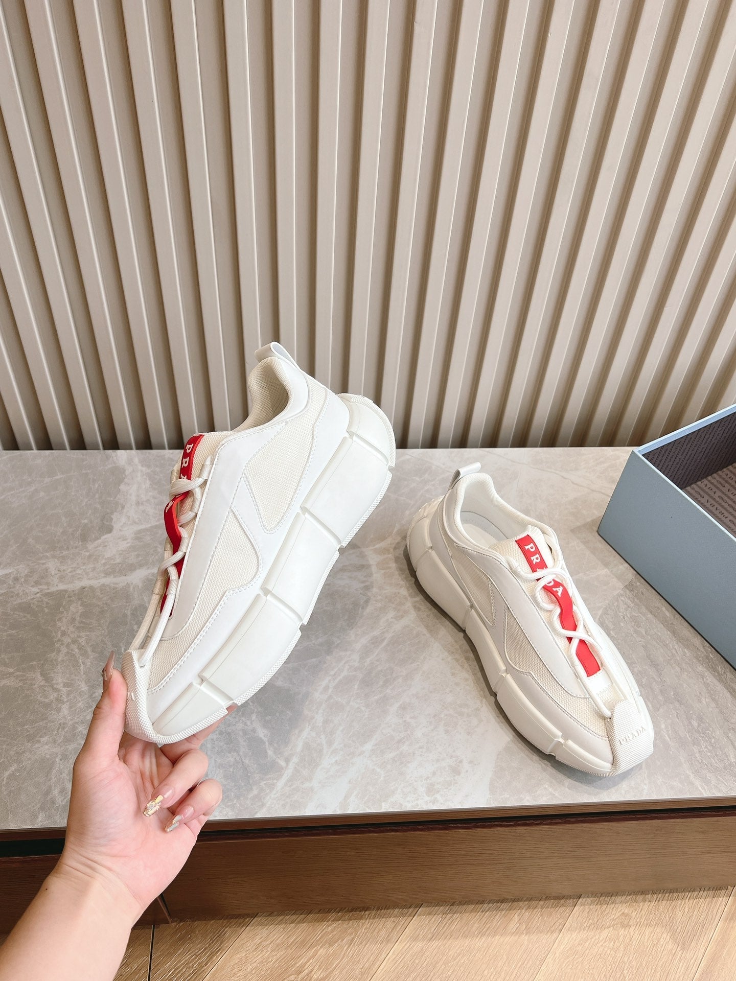 PR Mesh lace-up sneakers 1824091313