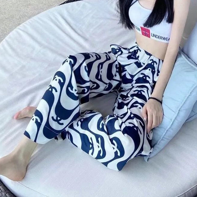 Fashion Printed Casual Wide Leg Pants PD1023080806