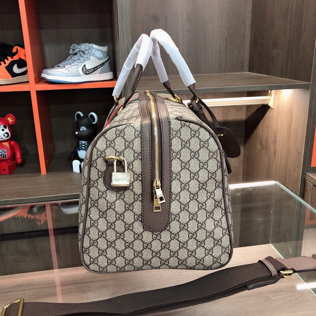 New trendy brand genuine leather men's large capacity handbag travel bag 10240223TJ22