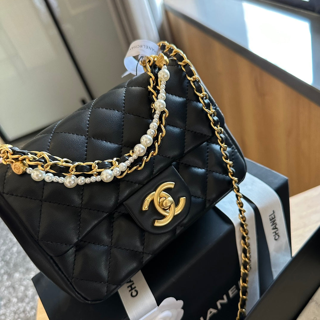 Cute pearl square fat bag 1824032204