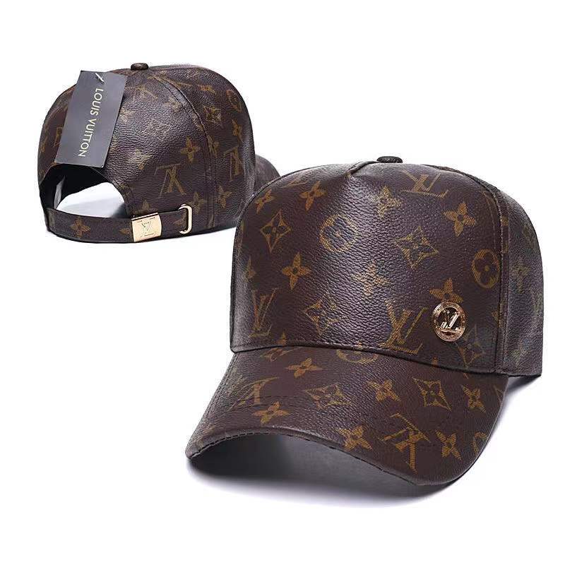 Branded full leather alphabet baseball cap