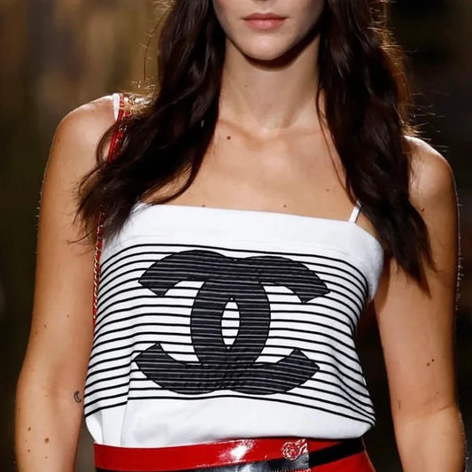 Stylish ribbed cotton knit suspender belt 1024052712